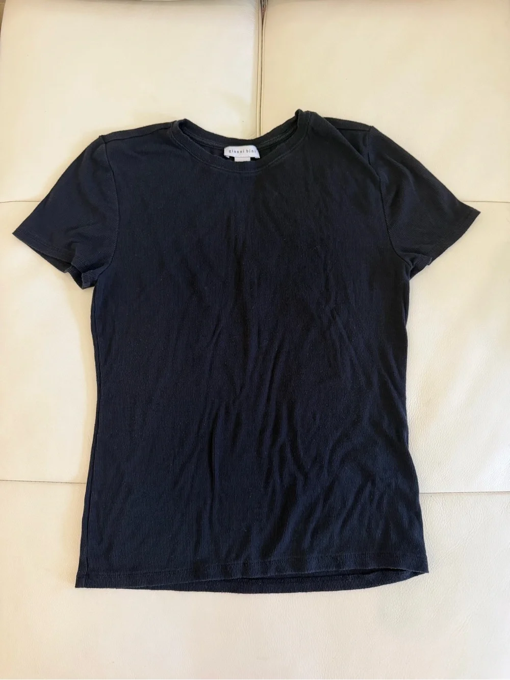 Gianni Bini Black Short Sleeve Crewneck Tee